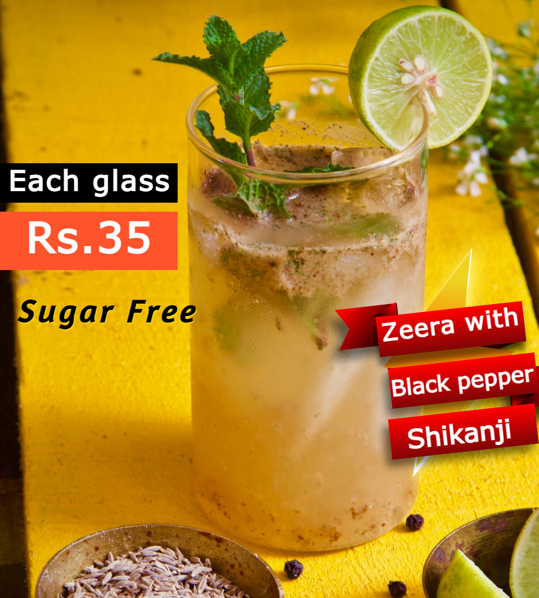 Amash Instant Zeera with black pepper Shikanji  300g |Sugar Free  [ it will make 20 glasses of 200ml water]